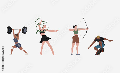 Sports vector in flat design