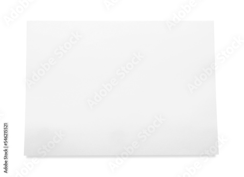 Blank sheet of paper on white background, top view © New Africa
