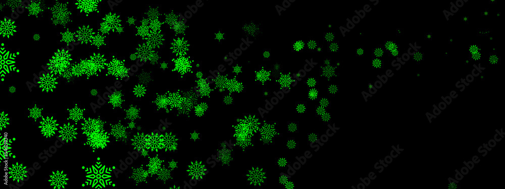 green background with snowflakes