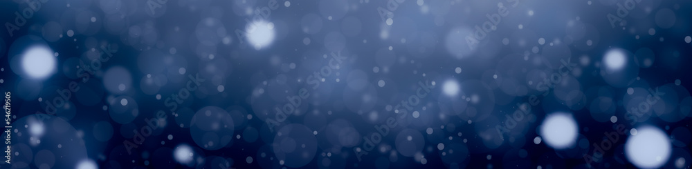 blue christmas background with bokeh