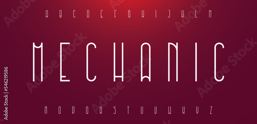 Tech and modern font design. Fashion, sport, technology, digital, movie, logo design typography fonts. Mechanic typeface.	
