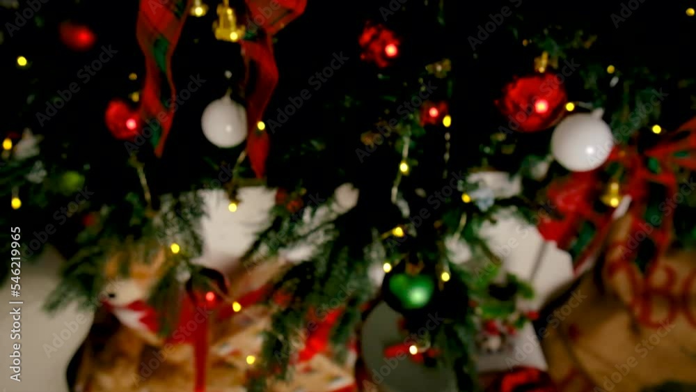 Lots of gifts under the tree. Selective focus. Lots of gifts under the tree. Selective focus.