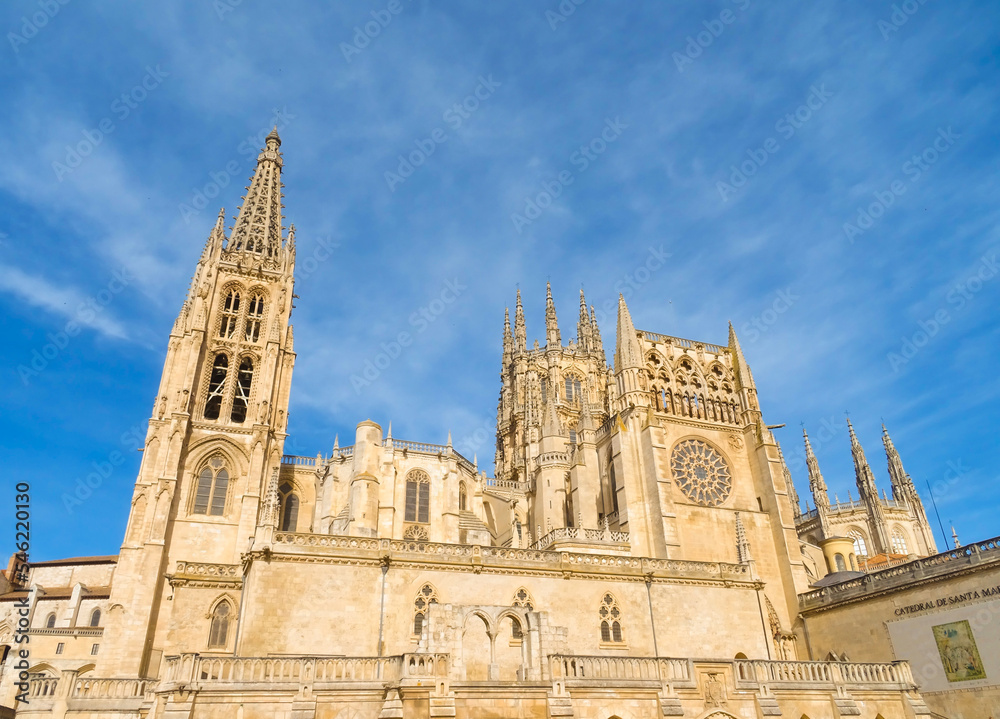 The Cathedral of Saint Mary (Santa Maria). An exponent of Gothic architecture in Spain  - Burgos, Castilla y Leon, Spain.