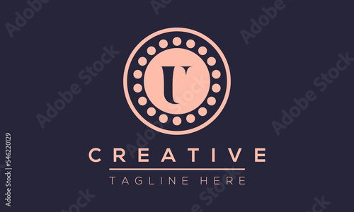 Abstract monogram letter U logo icon design. U creative initial vector template.
