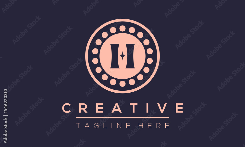 Obraz premium Abstract monogram letter H logo icon design. H creative initial vector template.