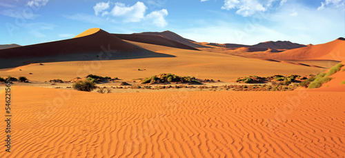 Foto Sand Dunes in Namib Desert with natural sand ripples and shadows, Sossusvlei, Na