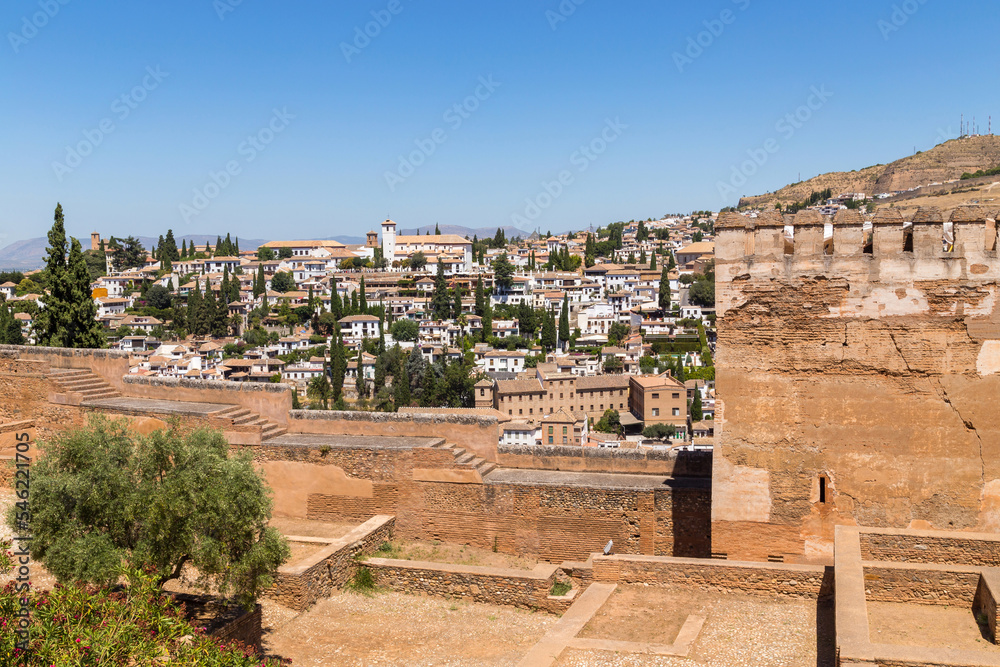 The ancient walls of the Alcazaba