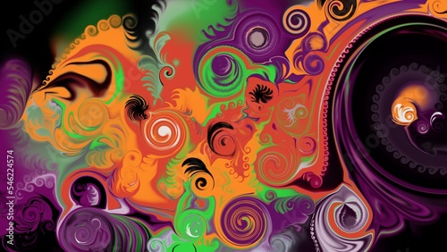 Abstract painting wallpaper colorful background 