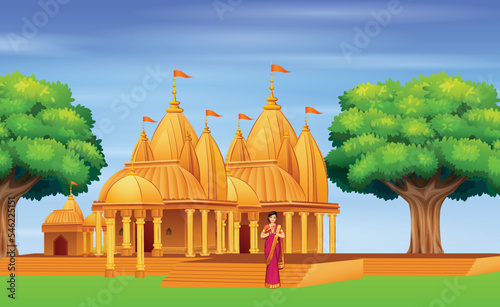 BEAUTIFUL WOMEN WORSHIPPING IN THE TEMPLE
