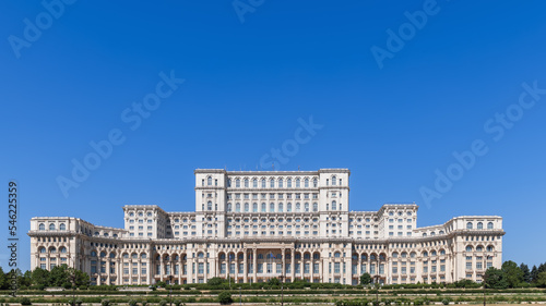 Romanian Parliment building was designed by team of 700 architects in Socialist realist and modernist Neoclassical architectural forms and styles with socialist realism in mind, Bucharest