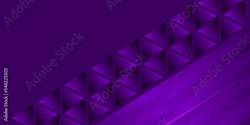 Abstract background made of waving lines and trygonal shapes in dark purple colors. 3d abstract violet purple background.