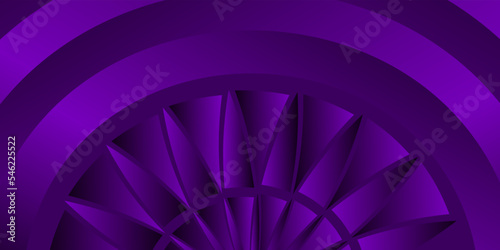 Abstract background made of waving lines and trygonal shapes in dark purple colors. 3d abstract violet purple background.