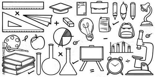 Hand drawing of education e...