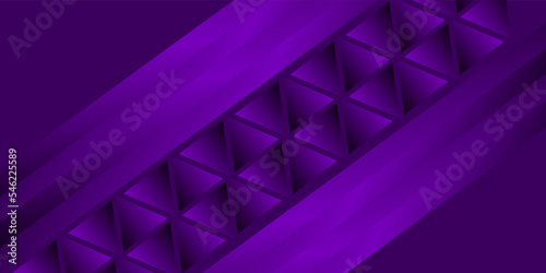 Abstract background made of waving lines and trygonal shapes in dark purple colors. 3d abstract violet purple background.