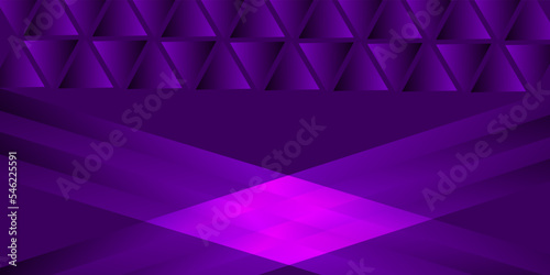 Abstract background made of waving lines and trygonal shapes in dark purple colors. 3d abstract violet purple background.