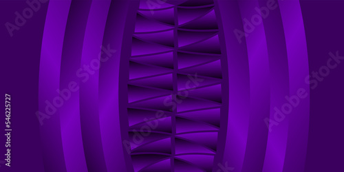 Abstract background made of waving lines and trygonal shapes in dark purple colors. 3d abstract violet purple background.