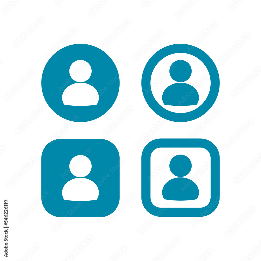 User profile login or access authentication icon isolated on white background