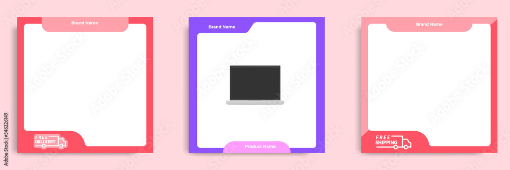 Geometric square social media banner layout, product background backdrop display for e commerce sale ads app template