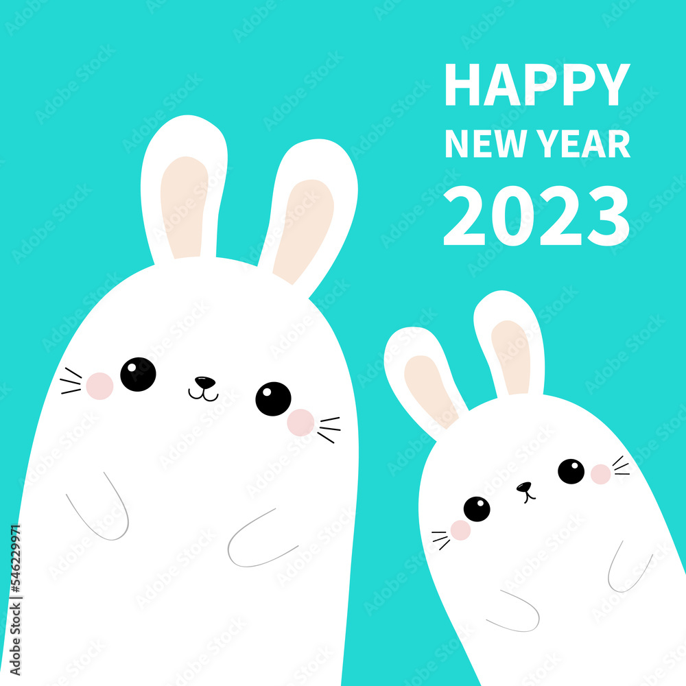 Happy Chinese New Year 2023 Year Of The Rabbit, Cute Little Bunny