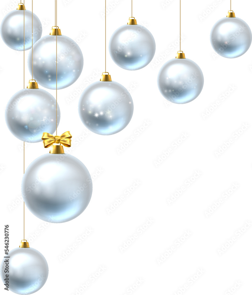 Christmas Background Gold Silver Balls Baubles Christmas Background Gold Silver Balls Baubles