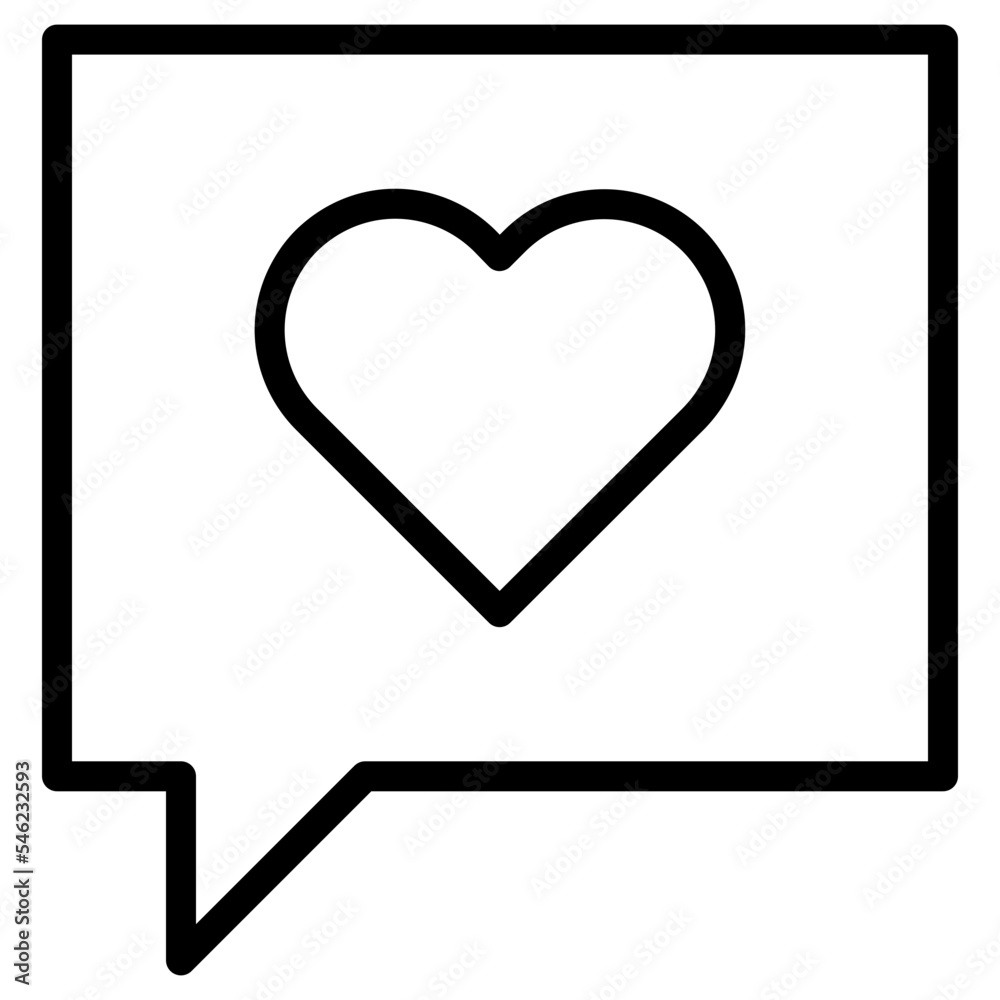 bubble chat with love icon bubble chat with love icon