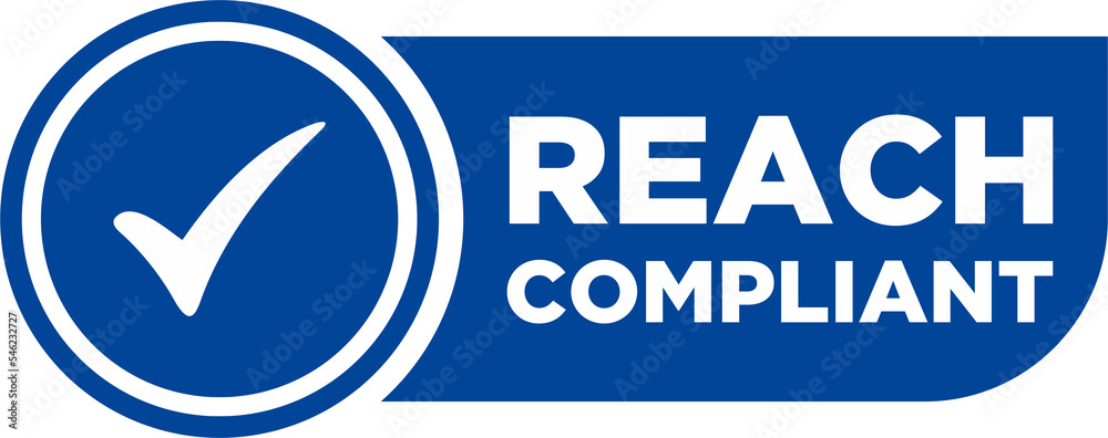 Reach compliance vector icon with tick mark Reach compliance vector icon with tick mark