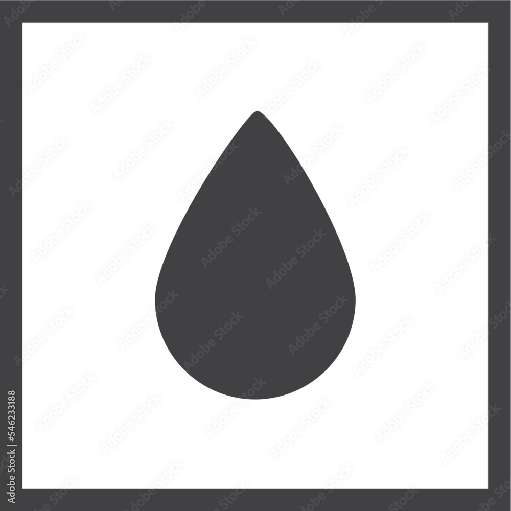 water black drop with border water black drop with border