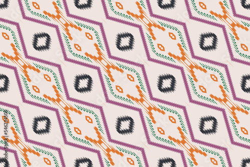 Ikkat or ikat vector batik textile seamless pattern digital vector design for Print saree Kurti Borneo Fabric border brush symbols swatches party wear