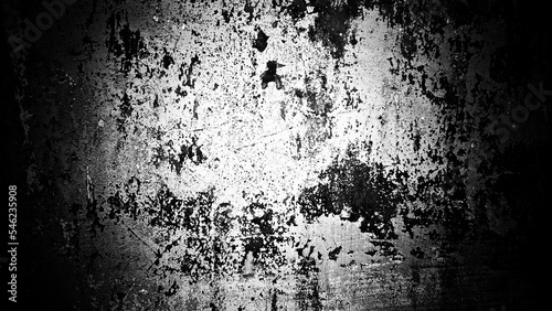 Abstract scratch grunge concrete wall texture. Black and white, so contrast and grainy