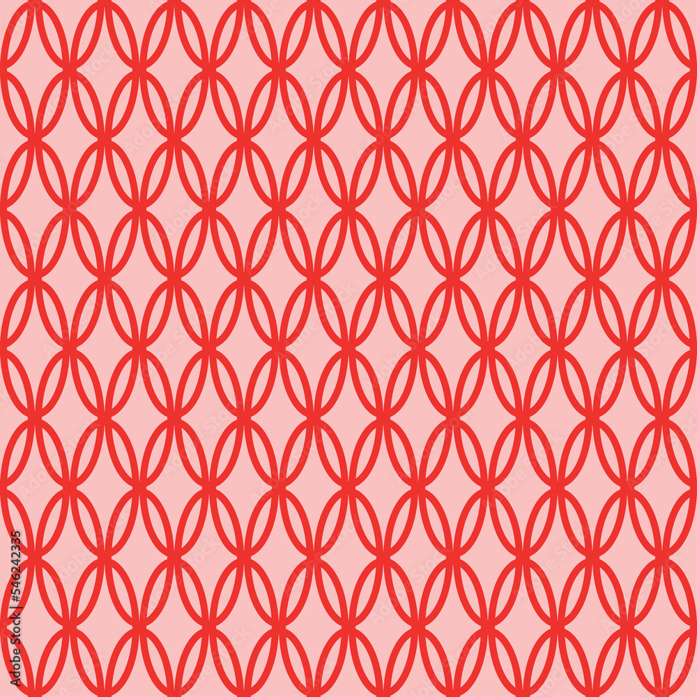 Fototapeta premium seamless repeat geometric red patter. for design, wallpaper, scrapbooking, fabric. Ethnic pattern. Vector illustration
