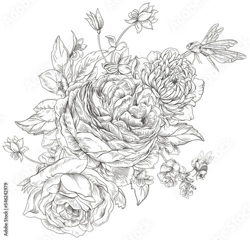 Royal roses bouquet transparent PNG 