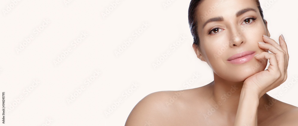 Beauty and Skincare Concept. Natural Young Woman Face Beauty and Skincare Concept. Natural Young Woman Face