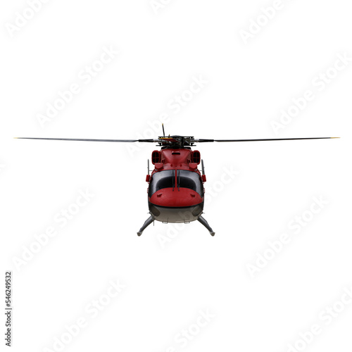 Red Helicopter isolated