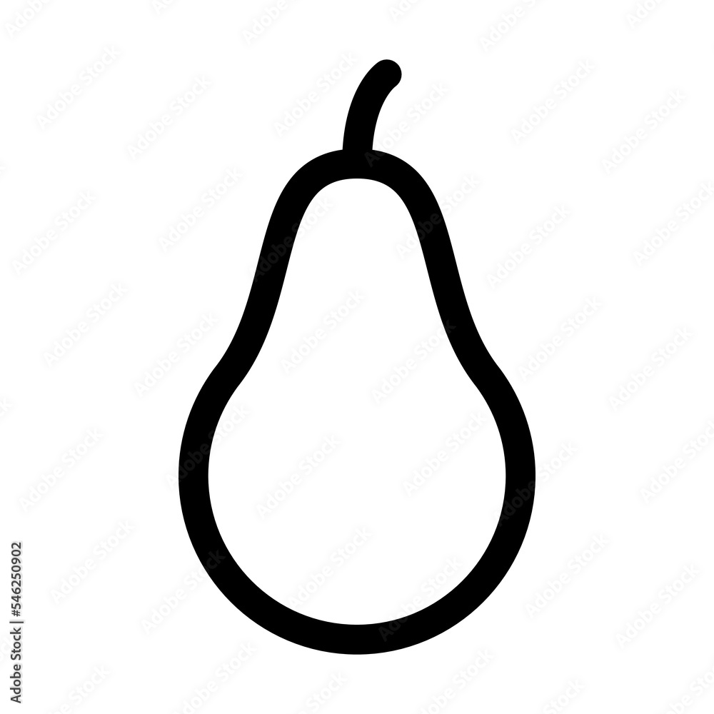 Pear outline icon. Editable stroke. Vector graphics Pear outline icon. Editable stroke. Vector graphics