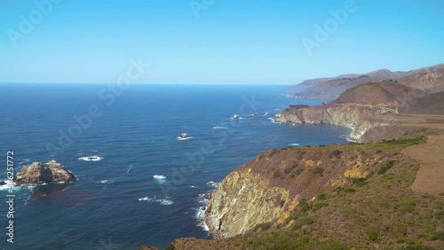 US Route 1 and Bixby Creek Bridge. The Big Sur, Monterey County, California, USA.