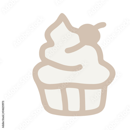 cupcake with whip cream 