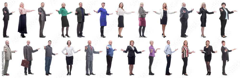 Obraz premium group of successful business people isolated on white