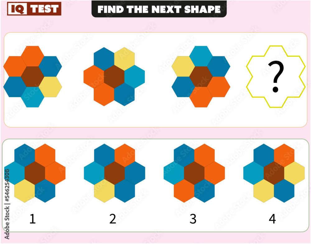 Vetor de Visual intelligence questions IQ TEST, visual intelligence ...