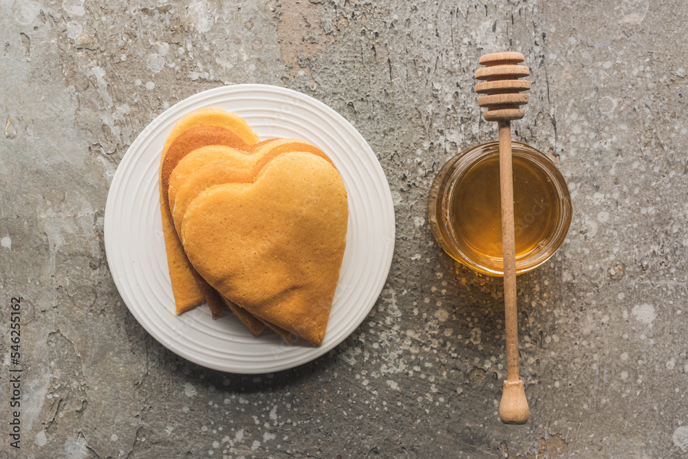 top view heart shaped pancakes top view heart shaped pancakes