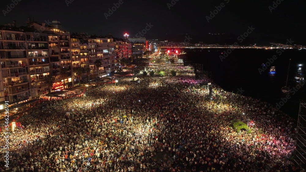 Drone footage of turkey's biggest concert, which took place in the