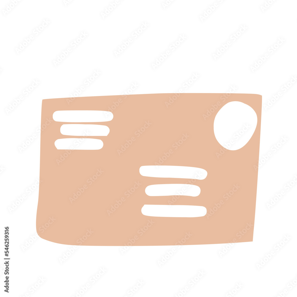 Autumn Doodle flat icon envelope Autumn Doodle flat icon envelope