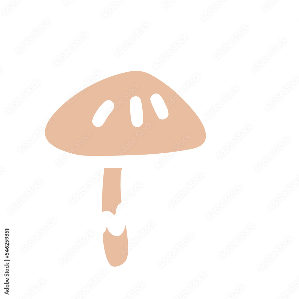 Autumn Doodle flat icon Mushroom Simple 