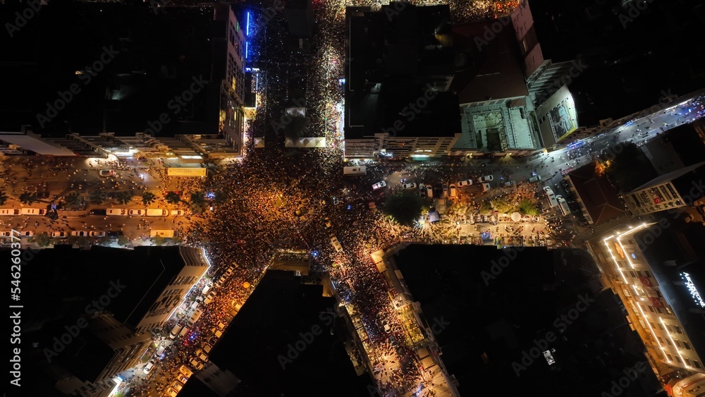 Foto Stock Drone footage of turkey's biggest concert, which took place