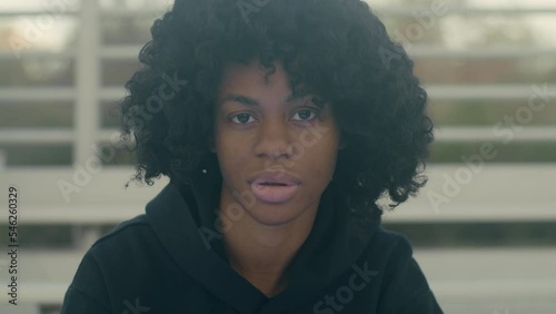 Person staring at camera