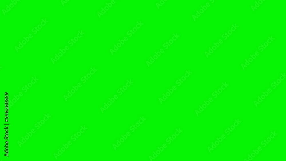 10 seconds countdown timer  animation, neon glowing countdown number on green screen.