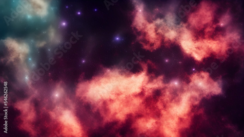 Wonderful space scene with stars in the galaxy with stars, nebula and galaxy