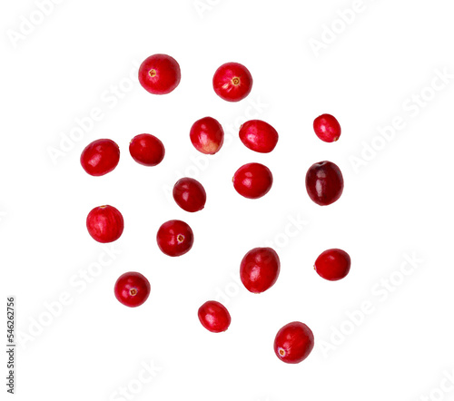 cranberries isolated on white