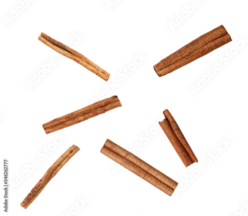 Valokuva cinnamon sticks isolated on white background