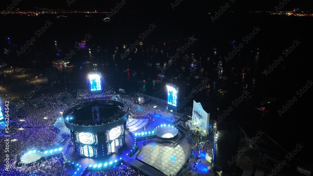 Drone footage of turkey's biggest concert, which took place in the
