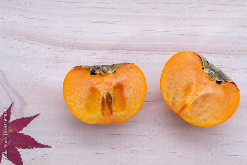 Sweet and delicious hard persimmon